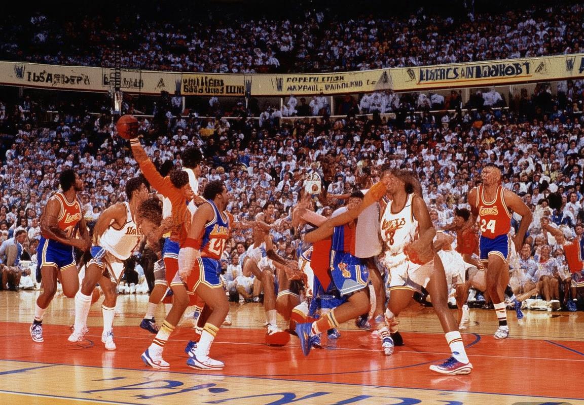 1990年NBA湖快七战巅峰对决：传奇火花，重塑格局